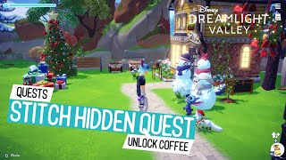 Disney Dreamlight Valley - Stitch Hidden Requirement: Very Sleepy Stitch / Get Coffee beans