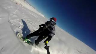 Çambasi Kayak Merkezi snowboard bol kar