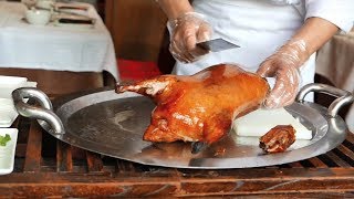 Ẩm thực đường phố Trung Hoa - vịt quay Bắc Kinh | Juicy Peking Duck Carved Table Side 北京烤鴨  北京烤鸭