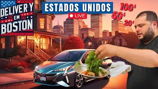 🚨DELIVERY AO VIVO | REALIDADE NAS RUAS DE BOSTON-ESTADOS UNIDOS🚨