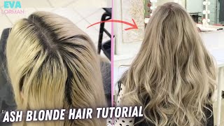 How To Dye Hair Ash Blonde | Reverse Shatush Hair Coloring Technique 2023 by Eva Lorman