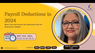 Payroll Deductions In 2024 | Know The Rules | WEBINAR