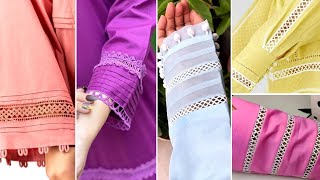 New Stylish White Lace Sleeves Designing Ideas For Girls/Summer Long Sleeves Designs Ideas ||