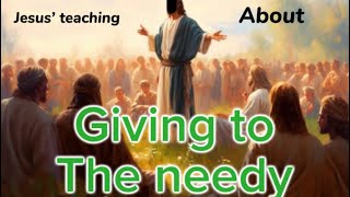 Jesus teaches about giving to the needy, Matthew 6:1-4, ❤️✝️.