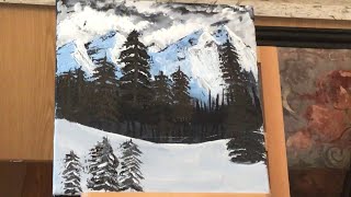 Outstanding mountain landscape painting using acrylic paint | Fun 4 Life |