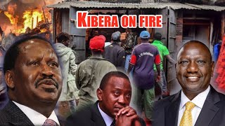 KIBERA ON FIRE WHILE UHURU'S FARM DETROYED BY UNKNOWN GOONS