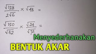 Soal Bentuk Akar Kuadrat Paling Sederhana | Matematika SMP