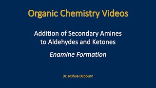 Addition of Secondary Amines – Enamine Formation