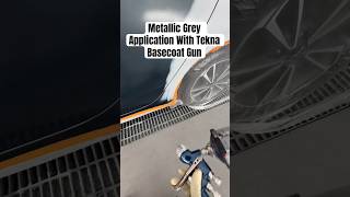 Metallic Grey Application With Tekna Basecoat Gun!!!