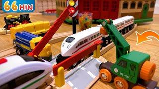 Grüner Kranwagen rettet Westernlok + 7 Episoden am Stück | Kinder Spielzeug Züge aus Holz von Brio