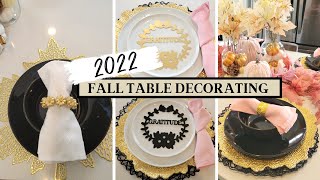 NEW FALL DECOR 🍂||Fall Tablescape ||Thanksgiving Dinner #falltablescape