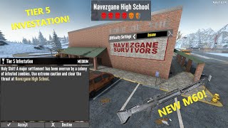 Tier 5 Infestation Mayhem: Conquering Navezgane High School with M60 in 7 Days to Die!