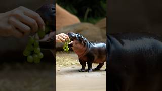 Juicy Joy! 🍇 Baby Hippo’s Grape Feast Is the Sweetest Thing You’ll See Today! 💕🦛