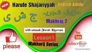 #makhrajhuruf 7 ج ش ی/ jeem sheen yaa/ #hurufshajriyyah/ شجریہ حروف/lesson1/p7