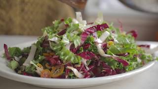 Citrus and Chicory Salad with Candied Pine Nuts and Fried Rosemary