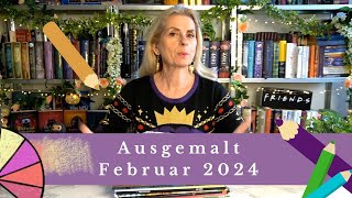 Ausgemalt Februar 2024 | Malbücher für Erwachsene | Ausmalen | Coloring