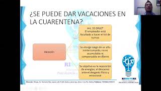 EFECTOS DE LA CUARENTENA PARTE 3 SE PUEDE DAR VACACIONES