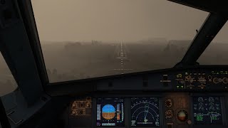 Low Vis Arrival into Cardiff Airport (EGFF) RWY 30 | Fenix A320 IAE | MSFS