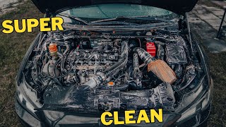 Cleaning the engine bay of my EVO X - asmr??? 🤔