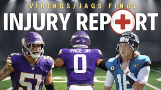 Vikings vs. Jaguars FINAL Injury Report