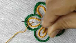 Hand embroidery stunning design/Beautiful flower design/#needlework #gopifashion143