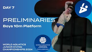 Boys 10m Platform | Day 7 | Preliminaries | World Aquatics Junior Diving Championships 2024