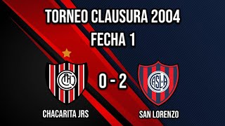 Chacarita Jrs vs San Lorenzo - Torneo Clausura 2004 - Fecha 1 - Resumen Futbol Argentino