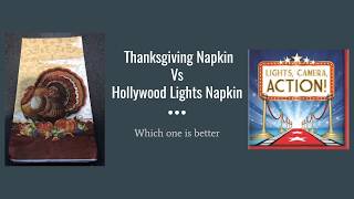 In depth comparison of Thanksgiving Napkin and Hollywood Lights Napkin