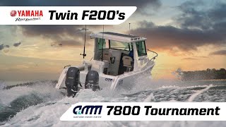 AMM 7800 Tournament Plate Boat Powered By Twin Yamaha F200 Four-Stroke Outboards