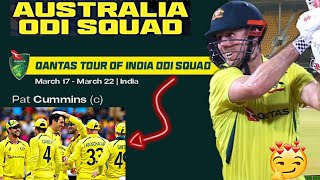 Australia announced Odi squad against India |16th men's squad ||Cricket World