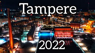 Tampere - Night from above | Drone footage 2022