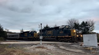 CSX SD40-2 8052 & SD23T4 1713 Leads Geometry Train W001-15 on 11/15/24