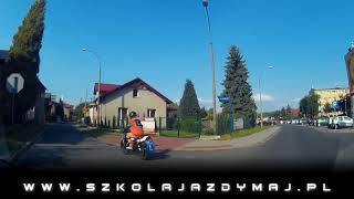 Jazda po mieście Oświęcim - odc.4 - Trasa na motorower kat. AM