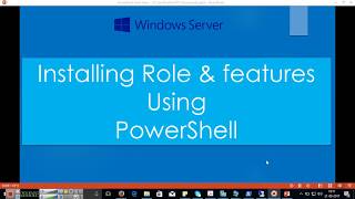 Installing Role & features Using PowerShell [Naveen Kumar]