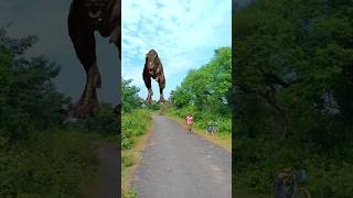 Big Dinosaur chase T-Rex chasing part- 925 #shorts #dinosaur #youtube #dinosaurs #youtubeshorts