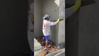 Plaster work over AAC block #shorts #plaster #construction