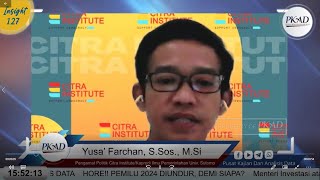 Pengamat Politik Yusa' Farchan dalam Diskusi Publik PKAD "HORE !! PEMILU 2024 DIUNDUR, DEMI SIAPA?"