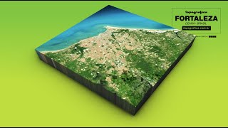 FORTALEZA TOPOGRAFICA 3D MAP - CE - BR