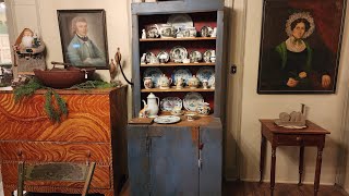 Stunning Ohio Shop Arnett Santas, Folk Art, Stoneware, Antiques, Primitives, Early Painted Country