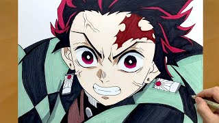 How to Draw Tanjiro Kamado | Bring Demon Slayer’s Hero to Life with Stunning Details & Color!