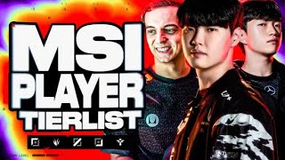 MSI PLAYER TIERLIST ALL ROLES FROM MAJOR REGIONS - CAEDREL