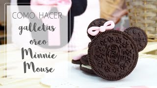 Como hacer galletas Minnie Mouse con  galletas OREO