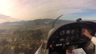 Landing at Cannes Mandelieu LFMD DA 40 ESMA