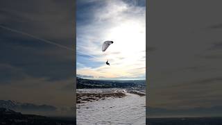 Floating around in the winter air on my 16sqm dominator paraglider! #flying #paragliding