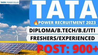 Tata Power Solar Recruitment 2023 | Diploma/B.tech/ITI | Latest Tata Job | Fresher | Engineering Job