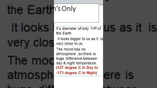 moon is the natural satellite of earth | diameter of the moon | #shortvideo #youtubeshorts