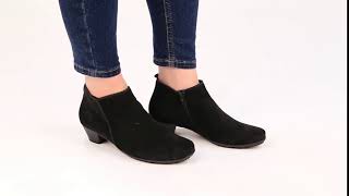 Gabor Trudy Womens Black Suede Ankle Boots