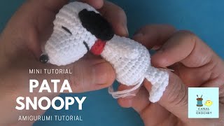 Pata para  Snoopy amigurumi tutorial.