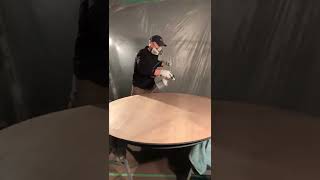 How to paint spray a table