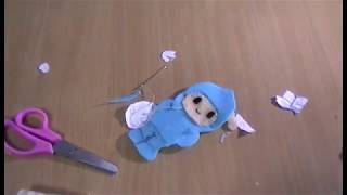 покойо из фетра своими руками DIY  Pocoyo from felt by own hands